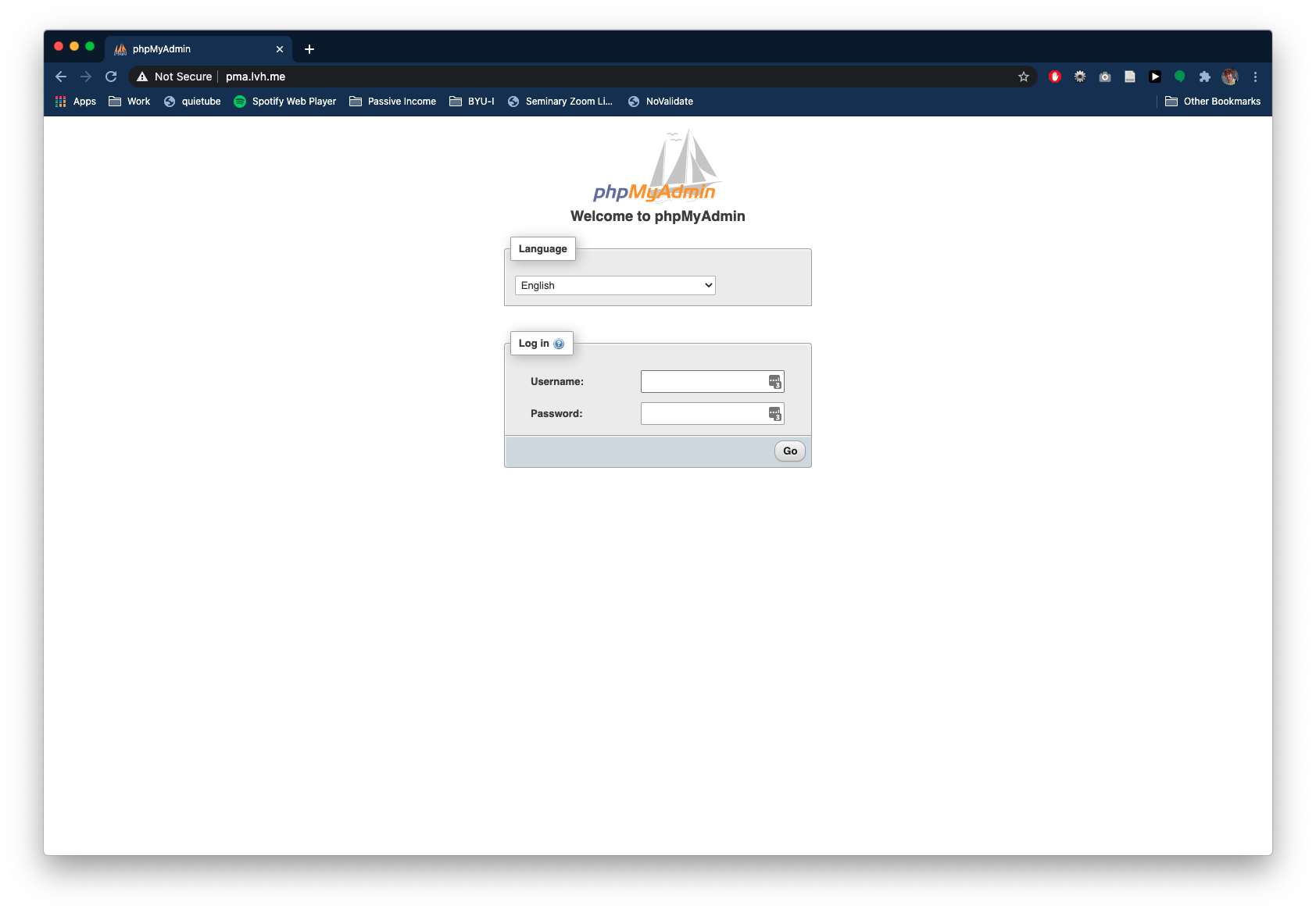 PHP MyAdmin