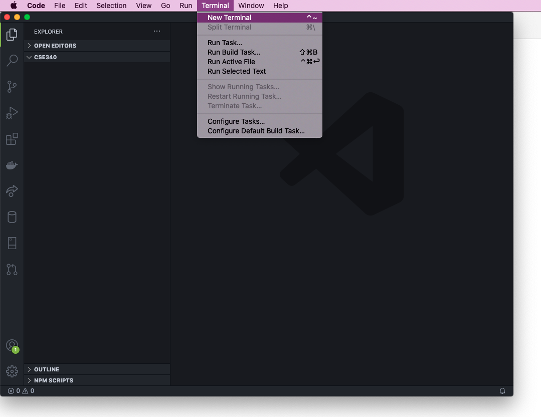 Terminal Menu