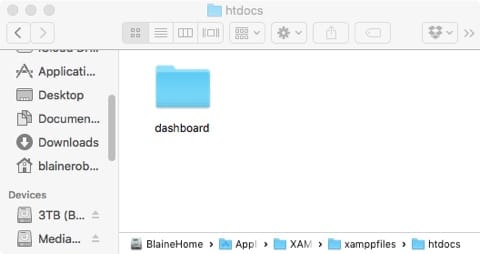 htdocs folder view