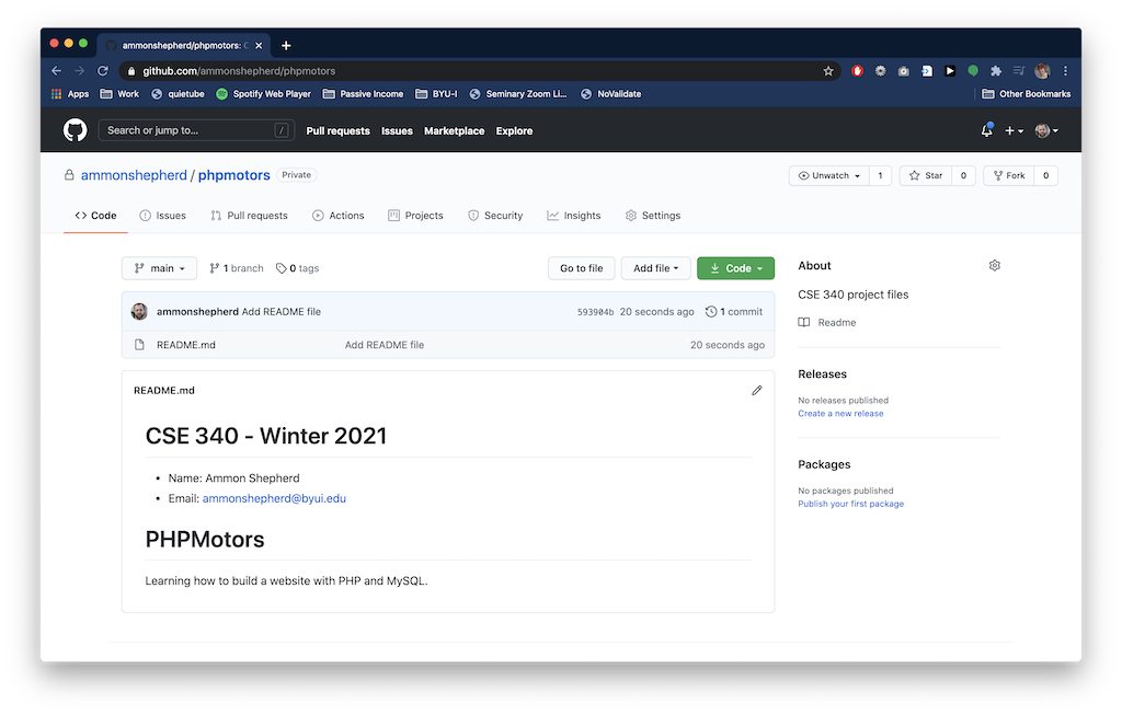GitHub repo page updated