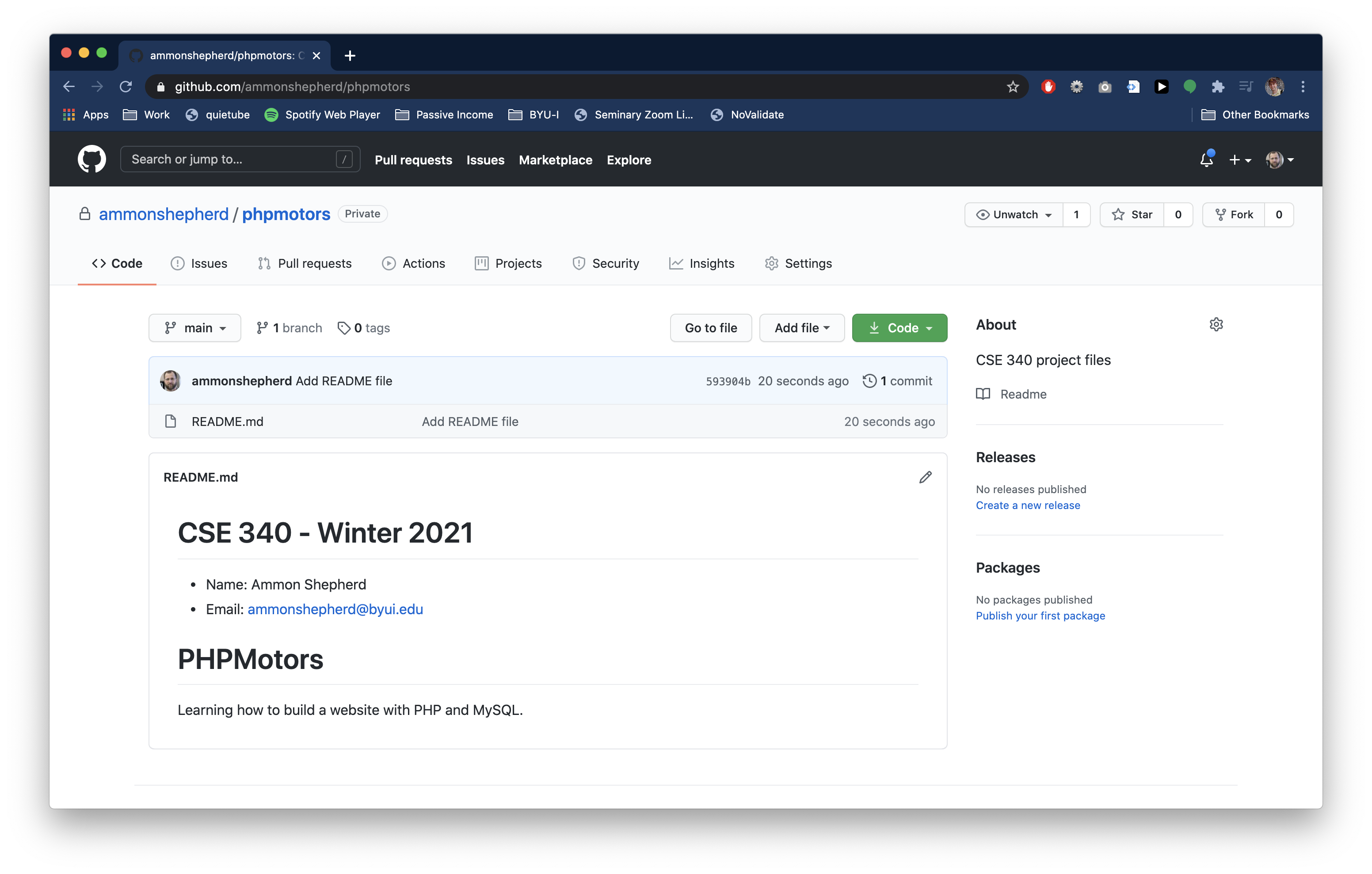 GitHub repo page updated