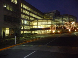 National Archives at night